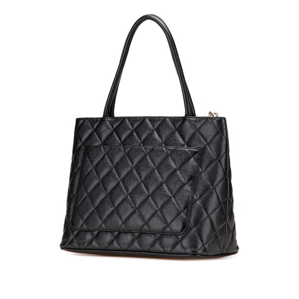 Chanel Coco Mark Matelasse Reissue Tote Bag Black Caviar Skin - Picture 2 of 11
